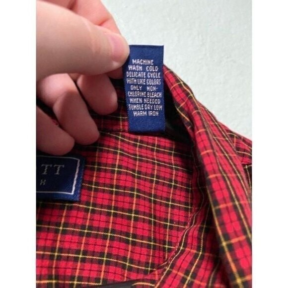 Vintage Karen Scott Back To School Women's Long Sleeve Plaid Button Up Shirt‎ L - Picture 8 of 9